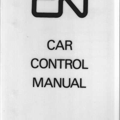 CN Car Control Manual 1973 Sudbury