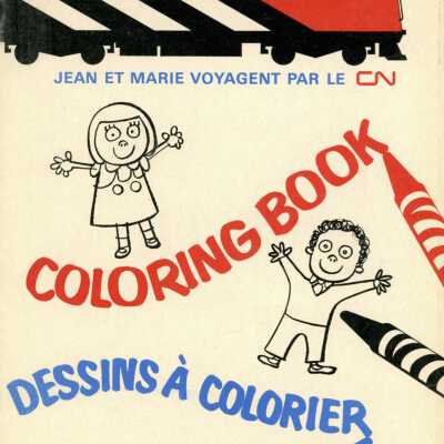 John and Mary Take a CN Trip Colouring Book.