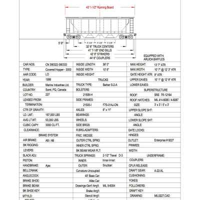 Document, Rolling Stock Plan, Canadian National Railway, CN390322-390333.