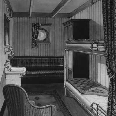 Photograph, Canadian National Railways (CNR) Berth Cabin (3 persons).