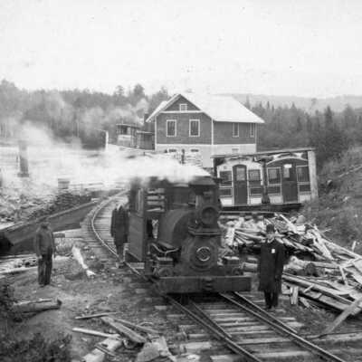 Photograph, Portage, Peninsula Lake, Huntsville, Ontario.