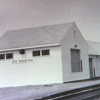 Photograph, CNR Station at Jacquet, Quebec.
