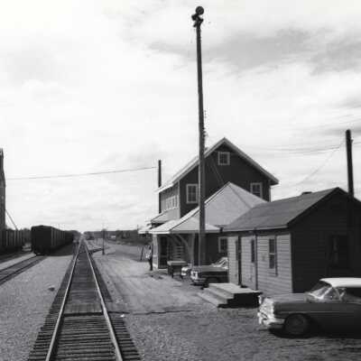 Photograph, CNR Station at McLennan, Alberta.