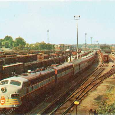 Photograph, Postcard, CPR Yards and Station, Sudbury, Ontario.