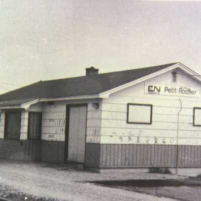 Photograph, CNR Station at Petit Rocher, New Brunswick.