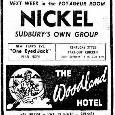 Newspaper Advertisement, Woodland Hotel.
