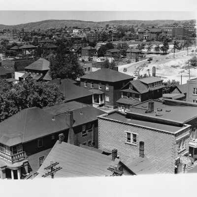 Arial View of Downtown Sudbury, taken from the top of the Grand Theatre