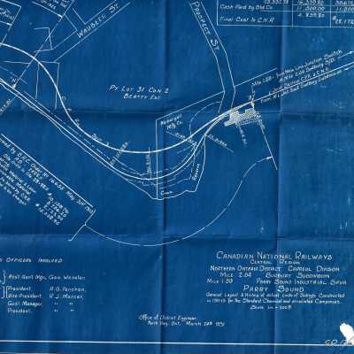 Blueprint - Canadian Northern Railway, Parry Sound