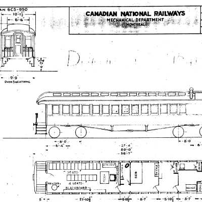 Canadian National Railways 50-5 School Car Class M-IA-50-A Car No. 15071
