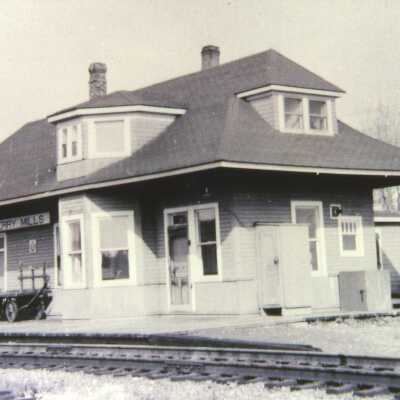 Photograph, CNR Station at Berry Mills, New Brunswick.