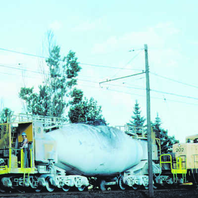Photograph, INCO Hot Metal Car 6, Locomotive 202.