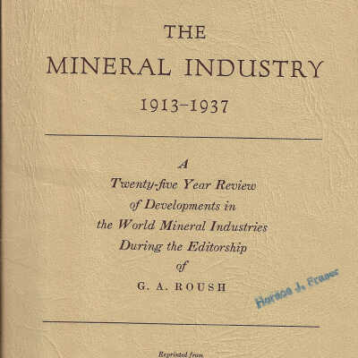 The Mineral Industry 1913-1937