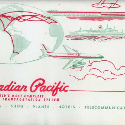 Placemat, Canadian Pacific, Dining Car.