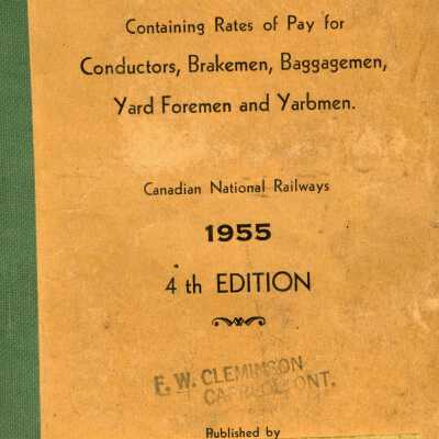 Booklet, Trainmen's Time Book.