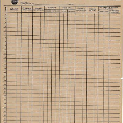 Canadian National: Monthly Recapitulation of Totals Forwarded and Received Abstracts