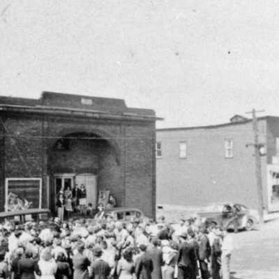Photograph, "O'Connor Block Theatre and Dominion Store"