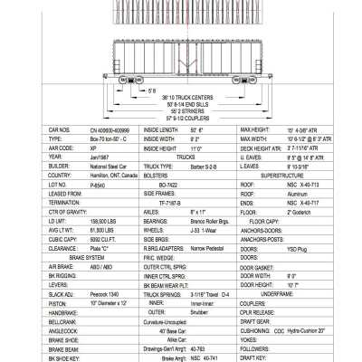 Document, Rolling Stock Plan, Canadian National Railway, CN400600-400999.
