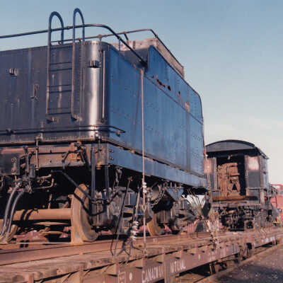 Photograph - Canadian National Steam Locomotive 152 being transported (Series of 49 Pictures)