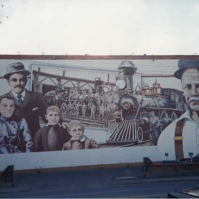 Photograph - Railroad mural, Moose Jaw, Saskatchewan