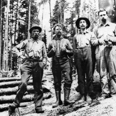 Photograph, Logging Employees, Unknown Location.
