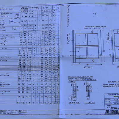 6077 Blueprint: 3H-10604-U Cab Sash Renewals used for Cab Side Windows