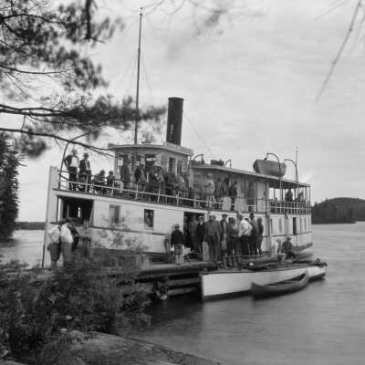 Photograph, Steamer "Belle of Temagami" at bear Island.