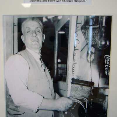 Photograph - Frank Joseph Mazzuca with his skate sharpener