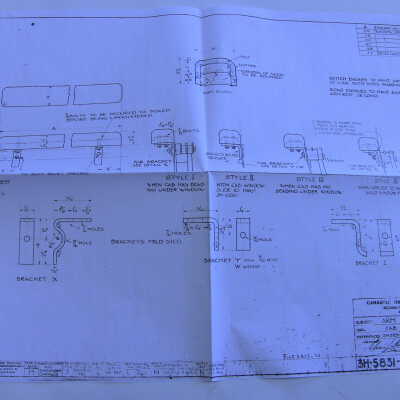 6077 Blueprint: 3H-5831N Arm Rest used for Cab Side Windows