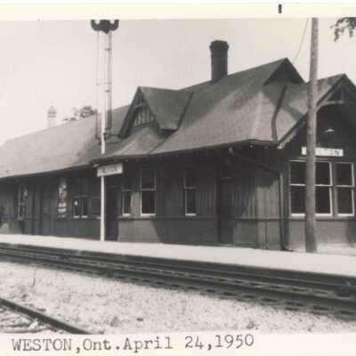 Photograph, CNR Station, Weston, Ontario, April 24th 1950.