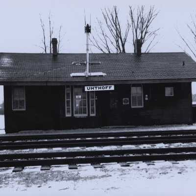 Photograph, CNR Station at Uhthoff, Ontario.