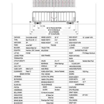 Document, Rolling Stock Plan, Canadian National Railway, CN401883-401907.