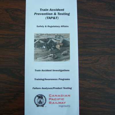 Canadian Pacific Railway Pamphlet: Train Accident Prevention & Testing (TAP&T)