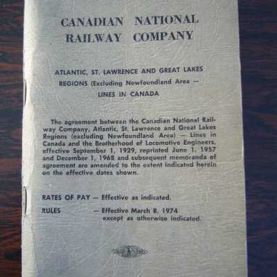 Agreement between the Canadian National Railway Company, Atlantic, St. Lawrence and Great Lakes Regions and the Brotherhood of Locomotive Engineers