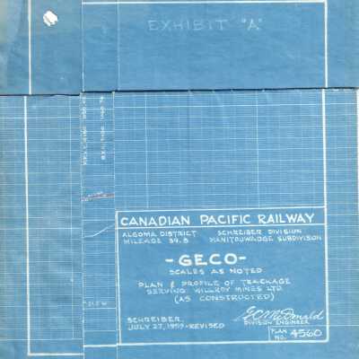 Blueprint - CPR GECO Mine Access 1959