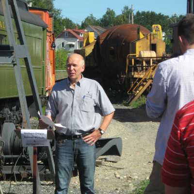 Photograph, Brian Wilson from Xstrata, Mining Exhibit Opening.