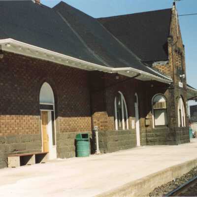 Photograph, CNR Station, Brampton, Ontario, March 6th 1990.