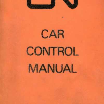 Book, CNR Capreol Car Control Manual.