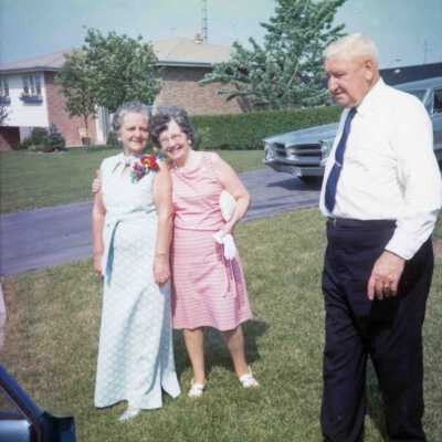 Photograph, Police Chief Alex McAfee and Wife Lena, wearing Long Dress, in Capreol.