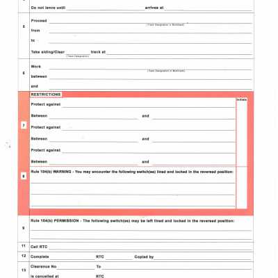 Canadian National: OCS Clearance Form