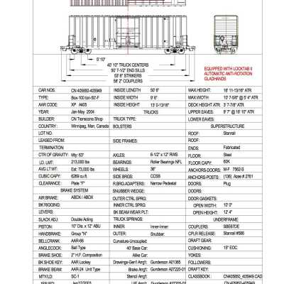 Document, Rolling Stock Plan, Canadian National Railway, CN405850-405949.