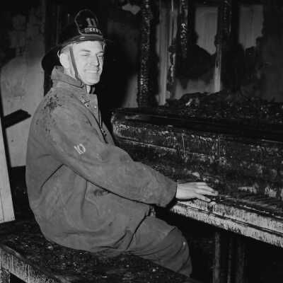 Photograph, Gibson Hall Fire, Capreol Fire Department, 1963.