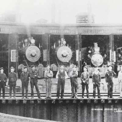 Photograph, CNR Roundhouse at LaChine, Quebec.
