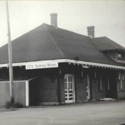 Photograph, CNR Station at Sydney Mines, Nova Scotia.