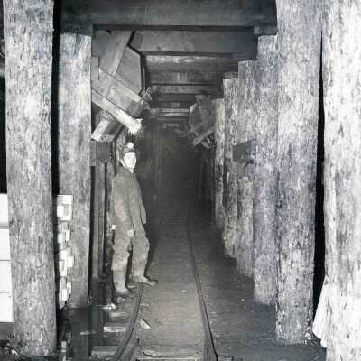 Photograph, Gangway and Chute at Hardy mine.