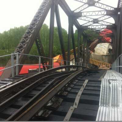 Photograph - CP Bridge collapse and derailment, Wanapitei River, June 3, 2013