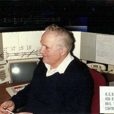 Photograph, R.E.R. Ron Richards, Rail Traffic Controller.
