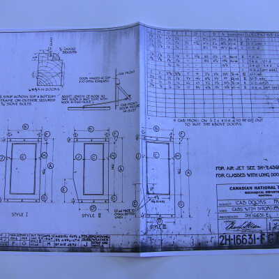 6077 Blueprint: 2H-16631-J: Cab Doors- Front