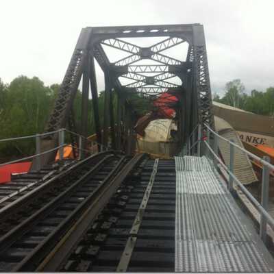 Photograph - CP Bridge collapse and derailment, Wanapitei River, June 3, 2013
