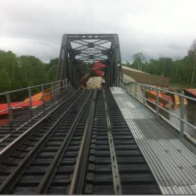 Photograph - CP Bridge collapse and derailment, Wanapitei River, June 3, 2013