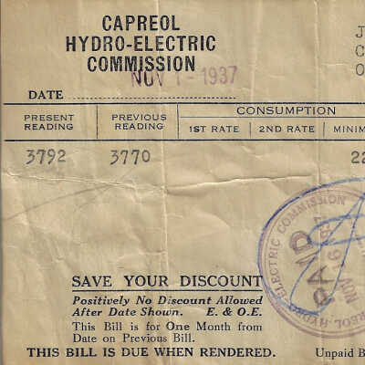 Capreol Hydro-Electric Commission Monthly Invoice: Jos Lacelle